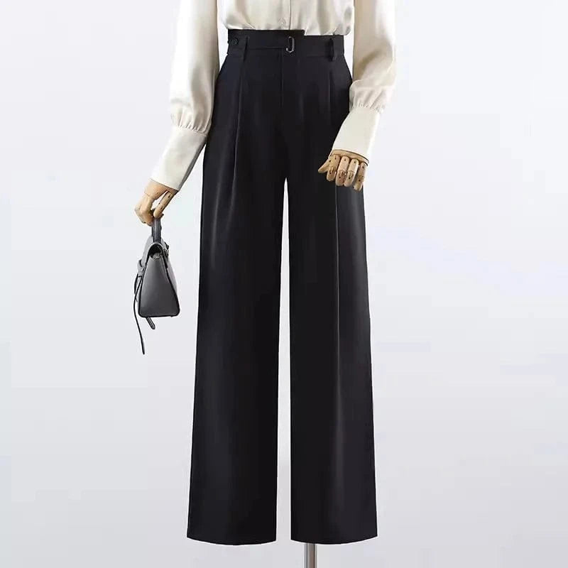 S-XL Professional suit pants Loose floor sweeping wide leg pants with straight leg casual pants