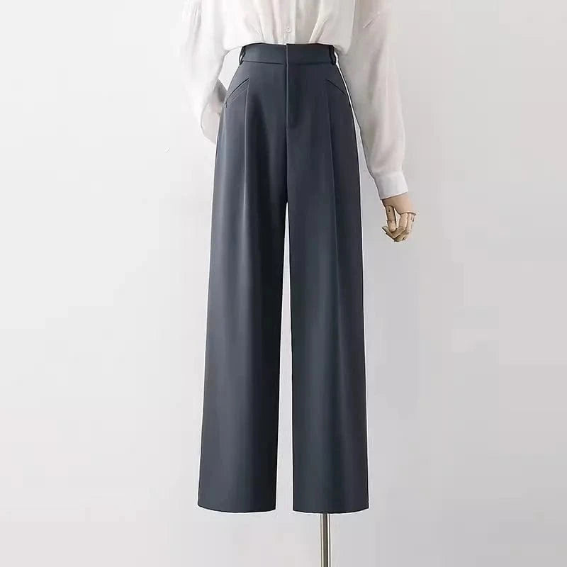 S-XL Wide leg suit pants Straight leg slimming casual pants