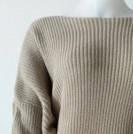 S-XL women's oversized sweater Bat sleeved round neck pullover top Coarse knitted pullover sweater