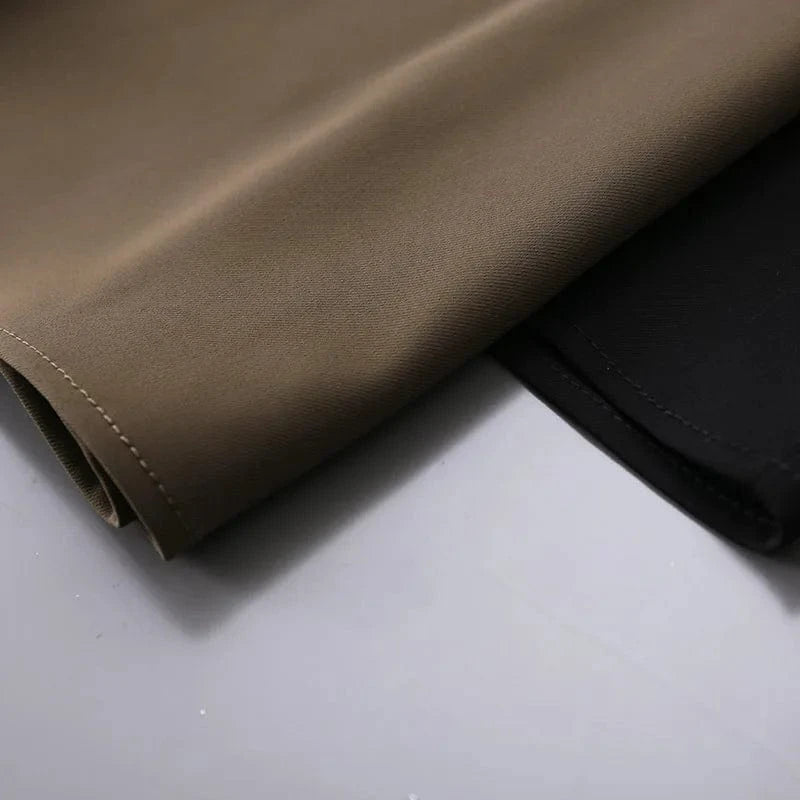 S-XL Women's pleated half skirt versatile high waisted mid length professional commuting suit skirt