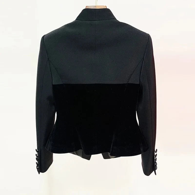 S-XXL Fashion Slim Fit Structure Silhouette Spliced Suit Jacket