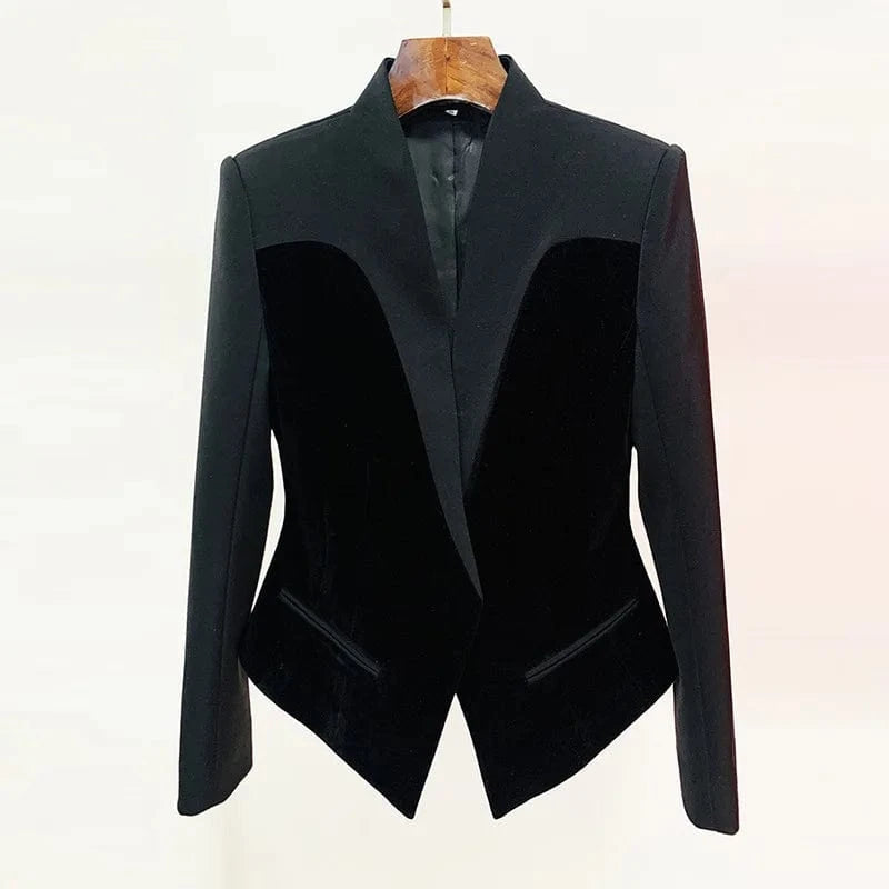 S-XXL Fashion Slim Fit Structure Silhouette Spliced Suit Jacket
