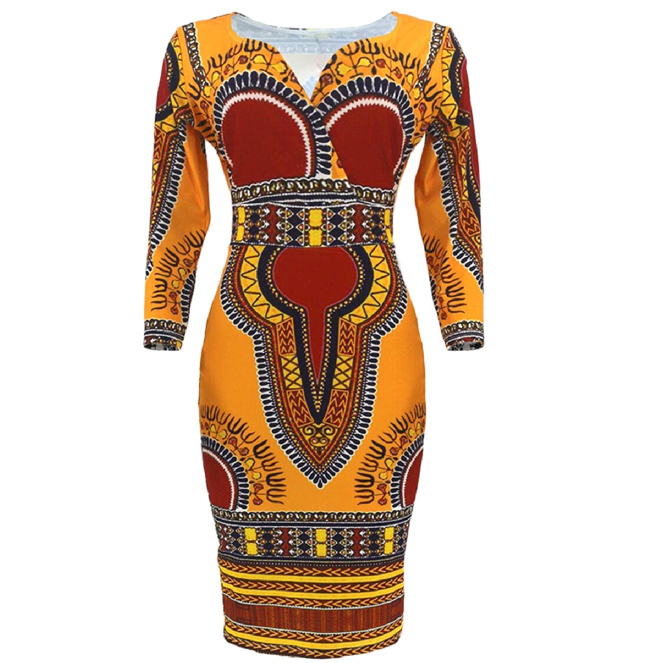 S / Yellow Boutique Women's Clothing Spring Summer Hot Sale Sexy Fashion Digital Print Dress