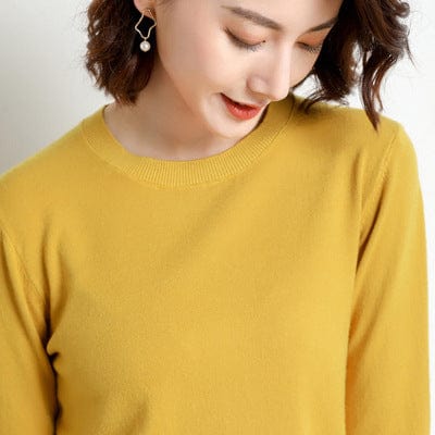S / Yellow Korean twist sweater coat women's autumn and winter new lazy wind outer wear loose pullover knitted top