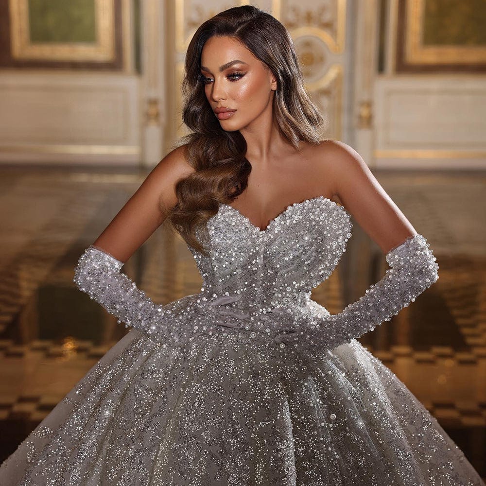 S0221H  2023 tube top personality backless heavy industry diamond luxury sexy bride wedding dress