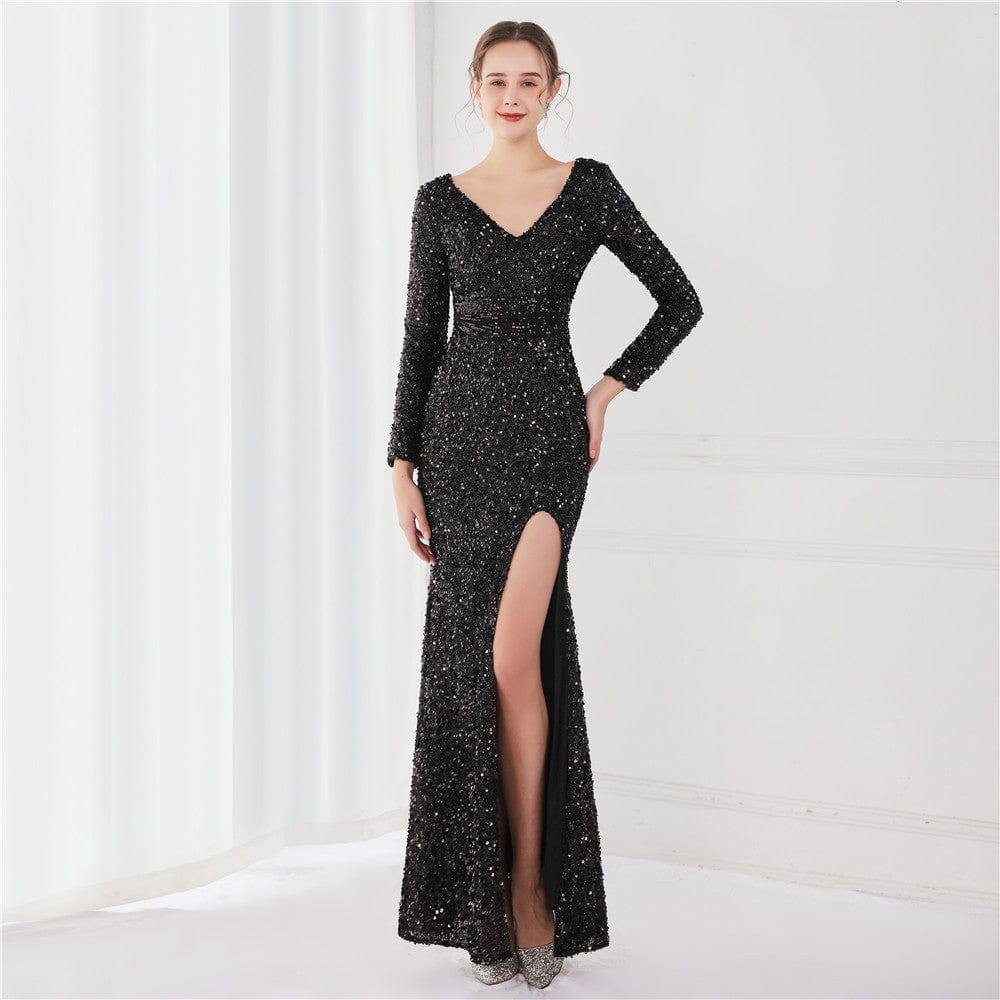 S0952H New elegant and sexy mermaid evening dress with slits and temperament