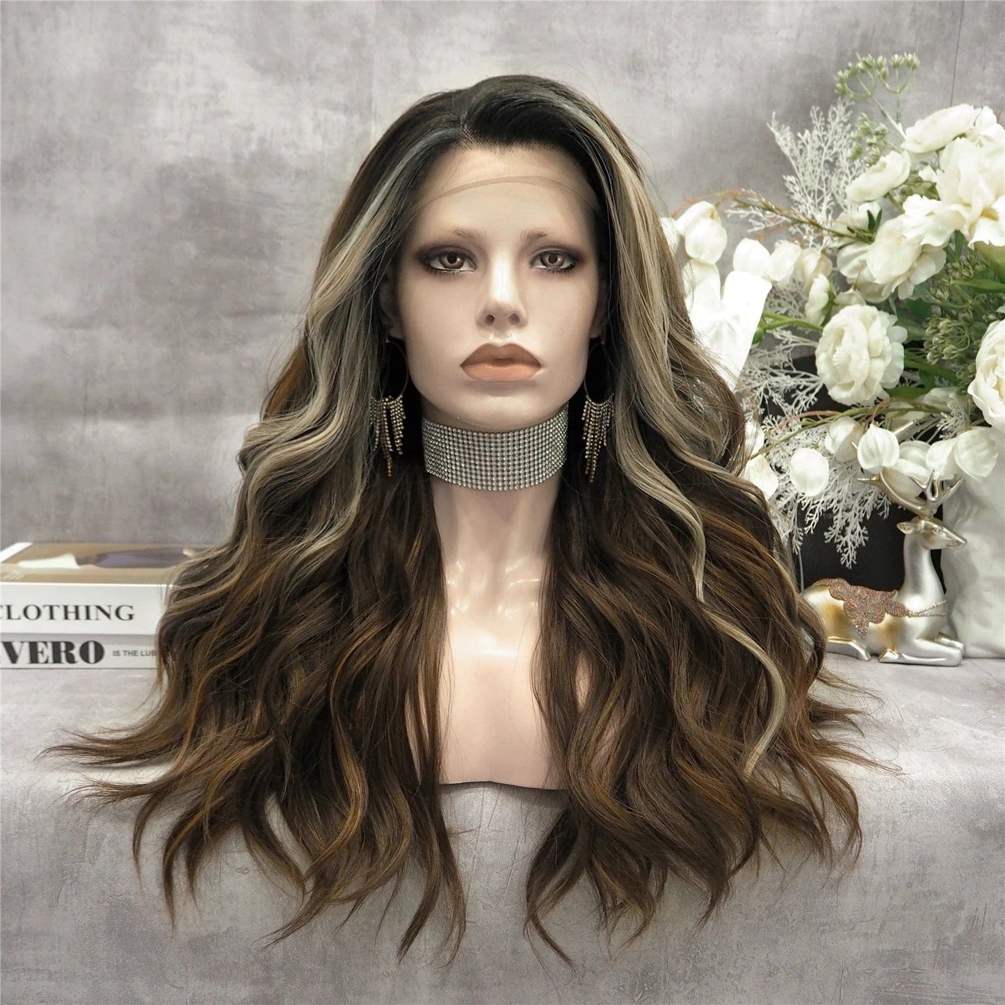 S3-2003-raise Celebrity Synthetic Wigs Short Natural Color Wig Wavy  Wigs for Women  Ombre Cosplay Hair