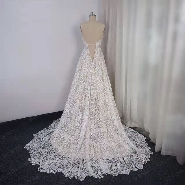 S4167F   2022 new high quality White V-neck suspender fishtail lace mid-waist fringed slim princess dress banquet evening dress