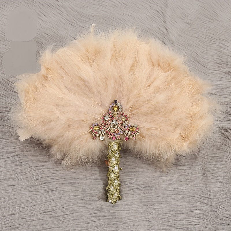 S4588F	 Party supplies party supplies decorations wedding feather fan performance props wedding bride holding fan