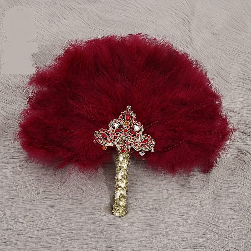 S4588F	 Party supplies party supplies decorations wedding feather fan performance props wedding bride holding fan