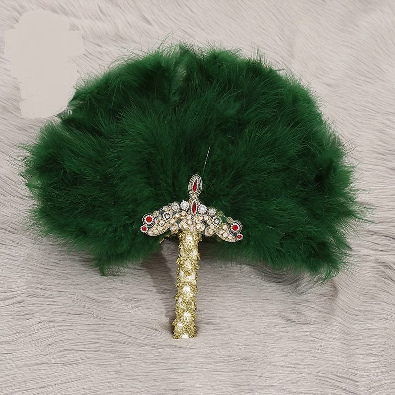 S4588F	 Party supplies party supplies decorations wedding feather fan performance props wedding bride holding fan