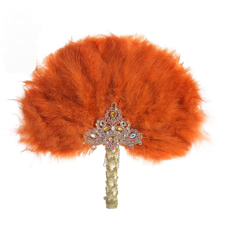 S4588F	 Party supplies party supplies decorations wedding feather fan performance props wedding bride holding fan