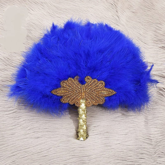 S4588F	 Party supplies party supplies decorations wedding feather fan performance props wedding bride holding fan