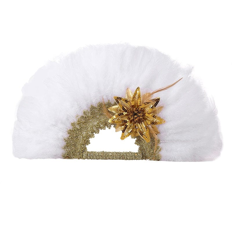 S4589F	    Wedding Dress Party Bride Hand Fan Dress with Feather  cheap wedding supplies