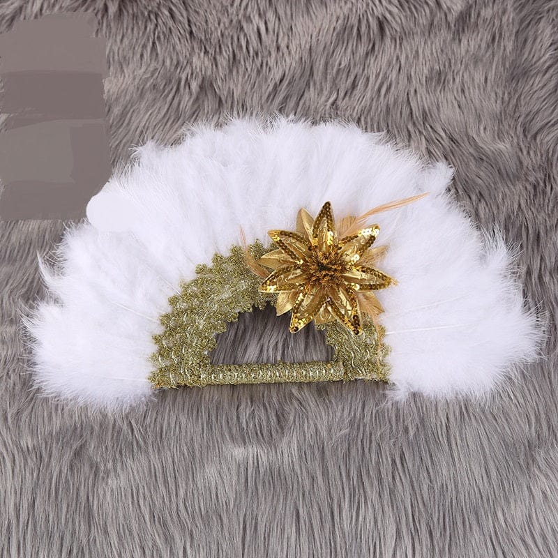 S4589F	    Wedding Dress Party Bride Hand Fan Dress with Feather  cheap wedding supplies