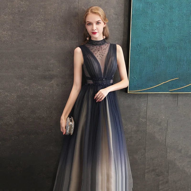 S7893F  New hot -selling high -quality light luxury heavy worker beaded super immortal tube top ladies party dress