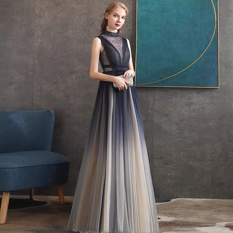 S7893F  New hot -selling high -quality light luxury heavy worker beaded super immortal tube top ladies party dress