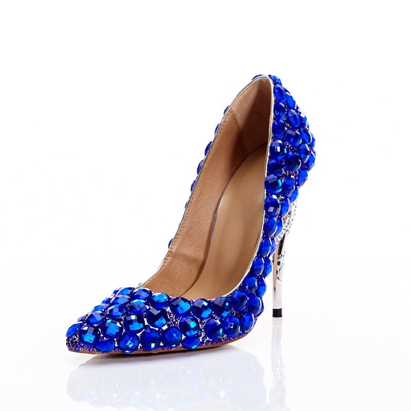 S959A  Elegant banquet high-heel stiletto pedicure slimming shallow mouth pointed toe butterfly wedding shoes for women