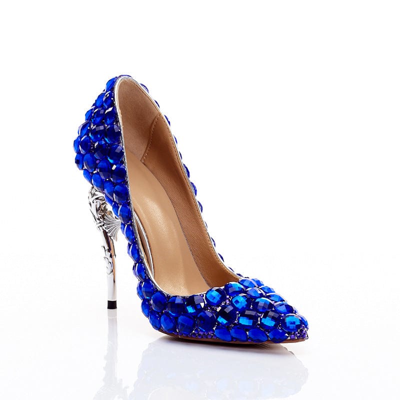 S959A  Elegant banquet high-heel stiletto pedicure slimming shallow mouth pointed toe butterfly wedding shoes for women