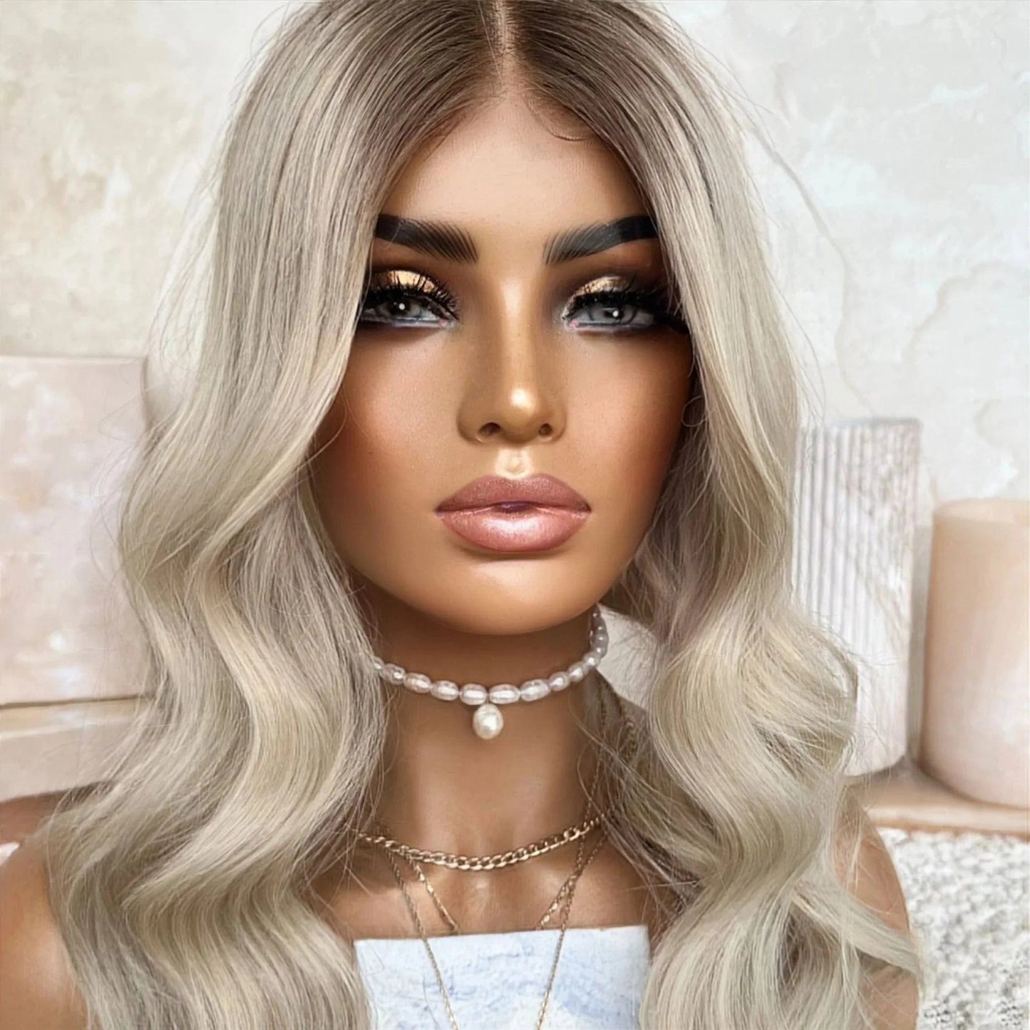 Salon Quality Honey Blonde Highlight Color Short Bob Cut Wig Virgin European Cuticle Human Hair Clear Lace Front Wigs