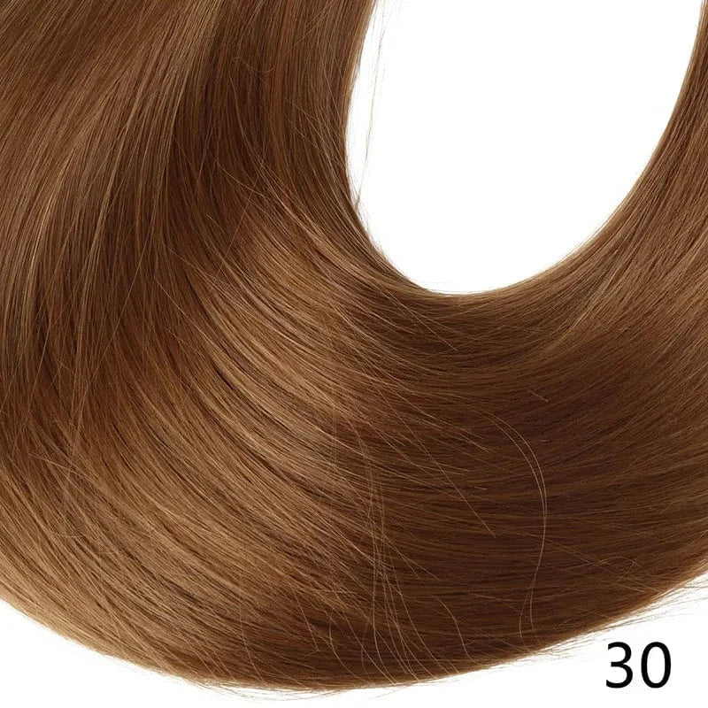 SARLA 30 Inch Long Afro Water Body Wave Natural Synthetic Invisible Clip in Hair Extension 3/4 Half Wigs U Part Wigs With Clips