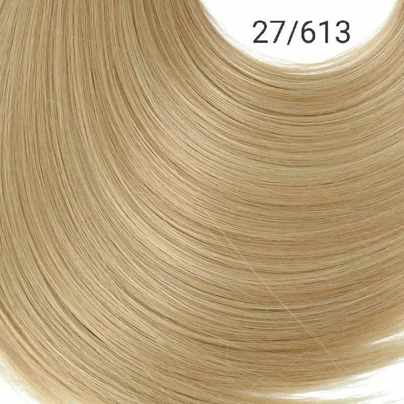 SARLA 30 Inch Long Afro Water Body Wave Natural Synthetic Invisible Clip in Hair Extension 3/4 Half Wigs U Part Wigs With Clips