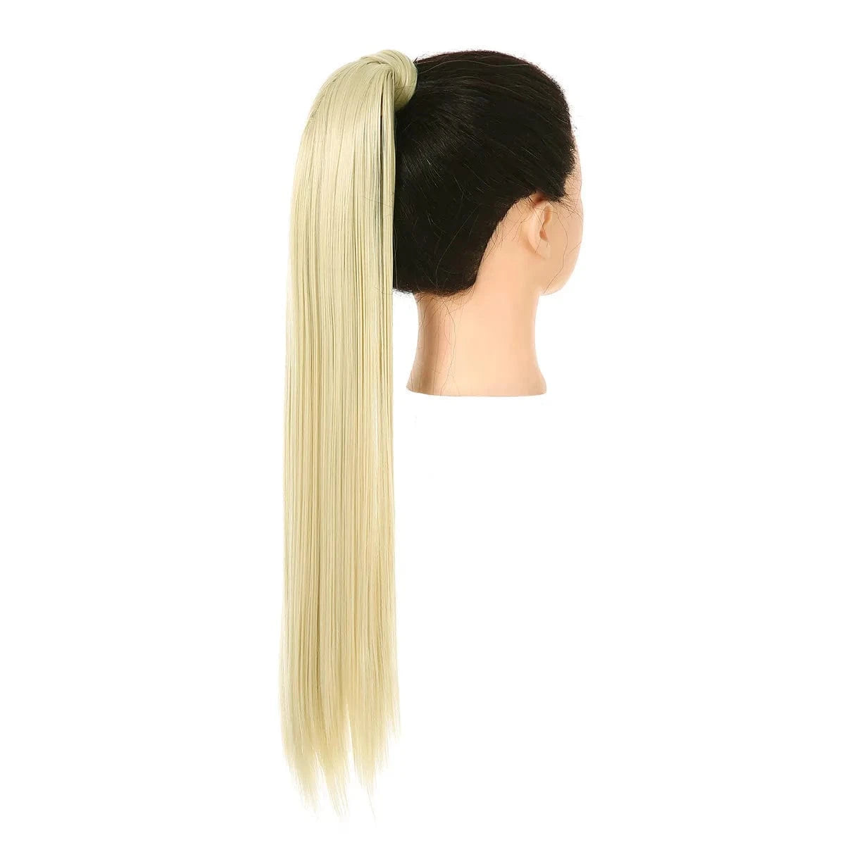 SARLA  Dropshipping 32 Inch Synthetic fiber  Long Straight Clip In Hair Wrap Around Ponytail Extensions Wig For White Women