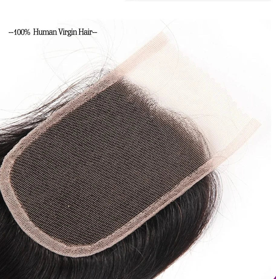 SARLA HD Transparent Lace Closure Front Straight 4*4 100% Real Brazilian Human Hair Extension For Black Women