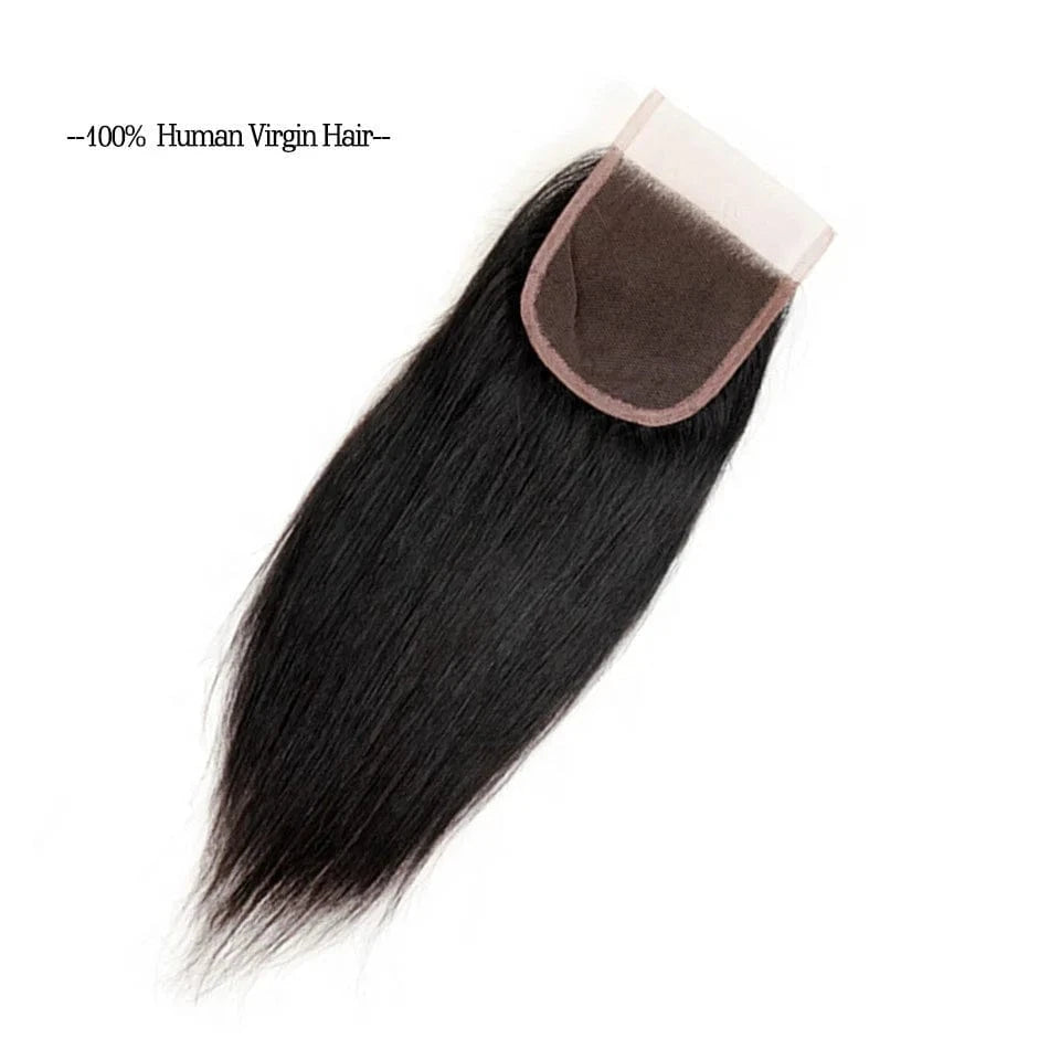 SARLA HD Transparent Lace Closure Front Straight 4*4 100% Real Brazilian Human Hair Extension For Black Women
