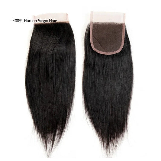 SARLA HD Transparent Lace Closure Front Straight 4*4 100% Real Brazilian Human Hair Extension For Black Women