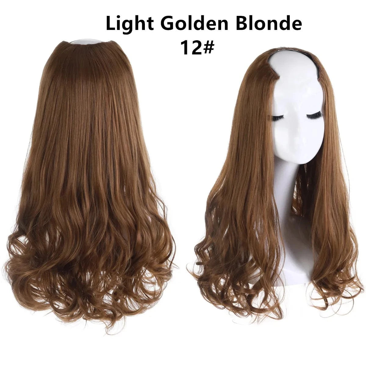 SARLA  Wholesale 20" Long Curly Loose Wave Synthetic Hairpieces Natural Hair Extension Clip-in Upart U Part Wigs
