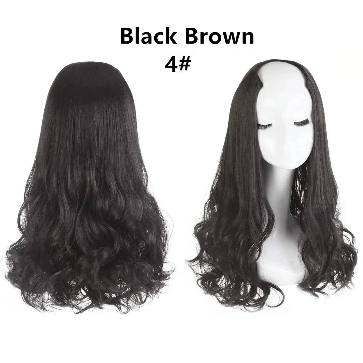 SARLA  Wholesale 20" Long Curly Loose Wave Synthetic Hairpieces Natural Hair Extension Clip-in Upart U Part Wigs