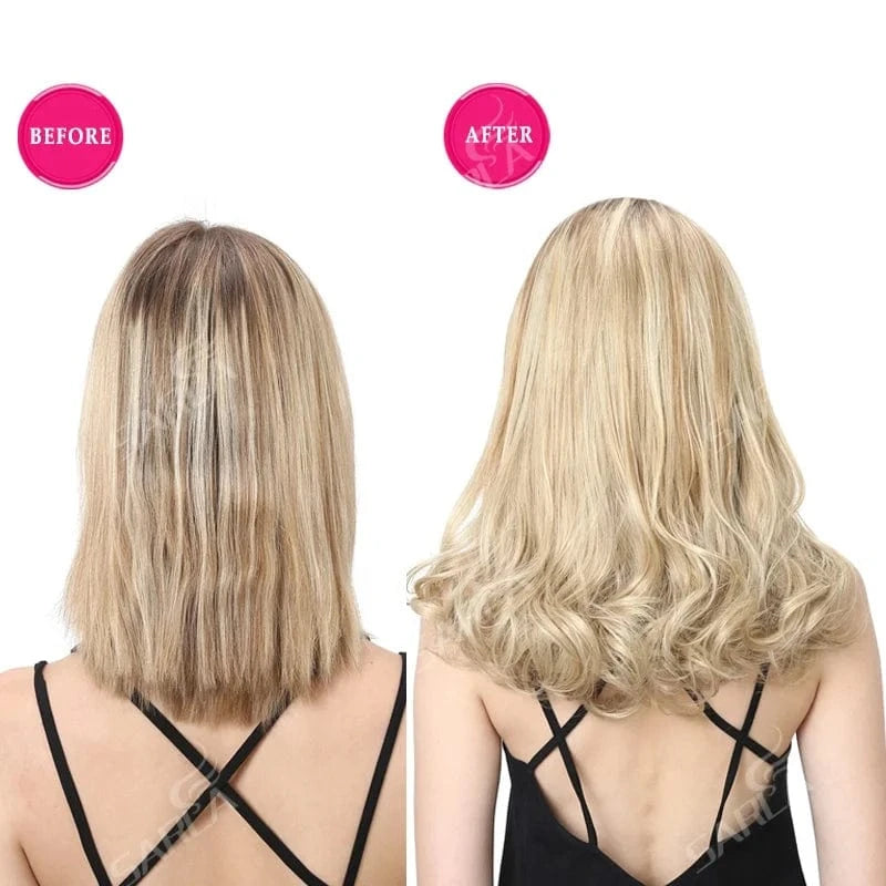 SARLA Wholesale China Best Wigs Cheap With Lowest Price Synthetic Fiber Short Invisible Curly Hair Clip Upart Wigs Extensions