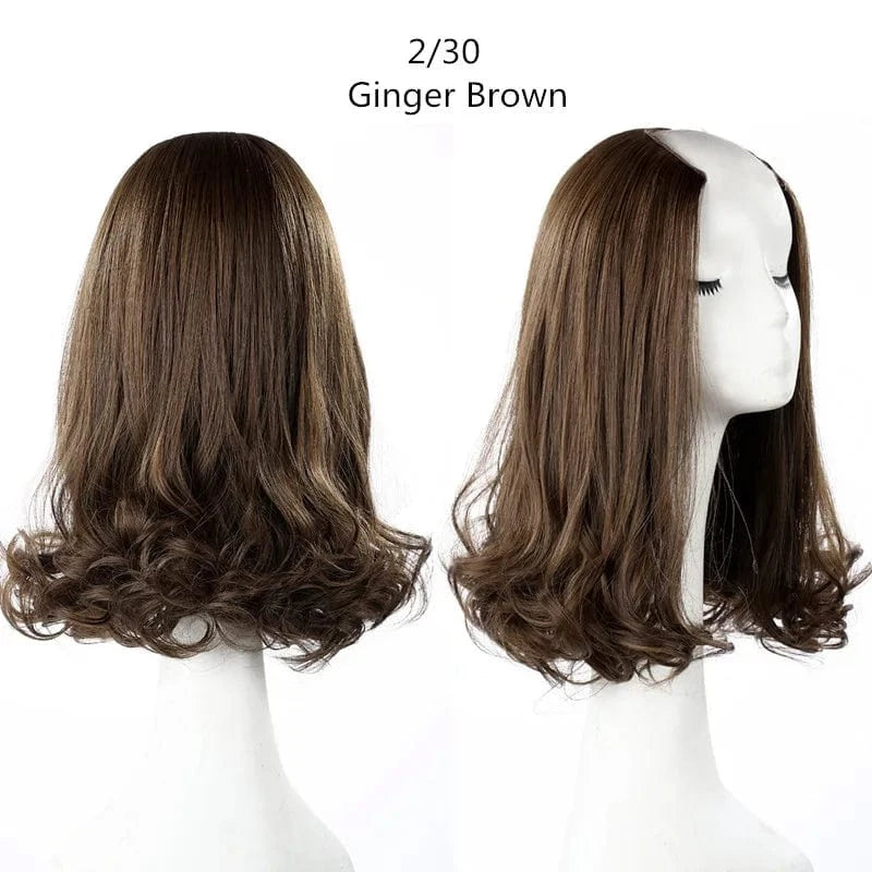 SARLA Wholesale China Best Wigs Cheap With Lowest Price Synthetic Fiber Short Invisible Curly Hair Clip Upart Wigs Extensions