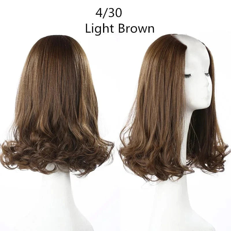 SARLA Wholesale China Best Wigs Cheap With Lowest Price Synthetic Fiber Short Invisible Curly Hair Clip Upart Wigs Extensions