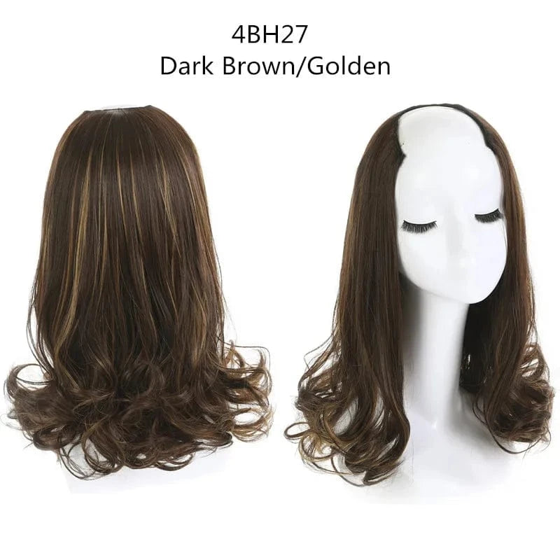 SARLA Wholesale China Best Wigs Cheap With Lowest Price Synthetic Fiber Short Invisible Curly Hair Clip Upart Wigs Extensions