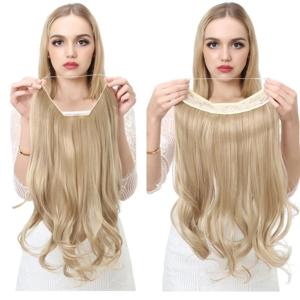 SARLA  Wholesale Dropshipping Suppliers Own Brand One Piece Fiber Futura Ombre Invisible Wire Seamless Synthetic Hair Extensions