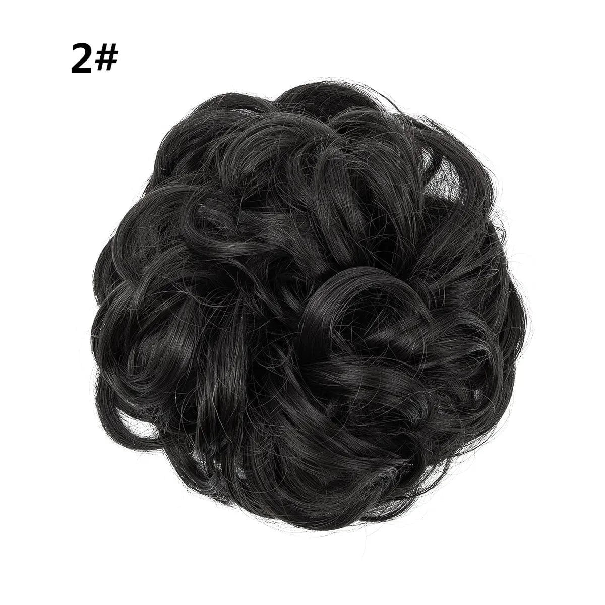 SARLA Wholesale Fabric Wrap Curly Wigs Scrunchie Elastic Rubber Band SyntheticEasy Messy Hair Bun Extensions chignon Hair Women