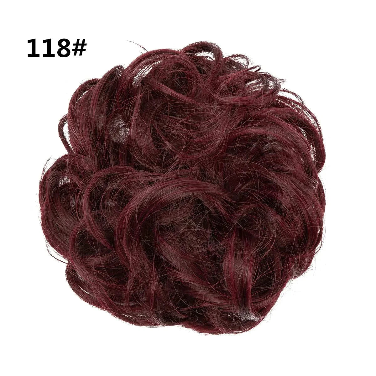 SARLA Wholesale Fabric Wrap Curly Wigs Scrunchie Elastic Rubber Band SyntheticEasy Messy Hair Bun Extensions chignon Hair Women