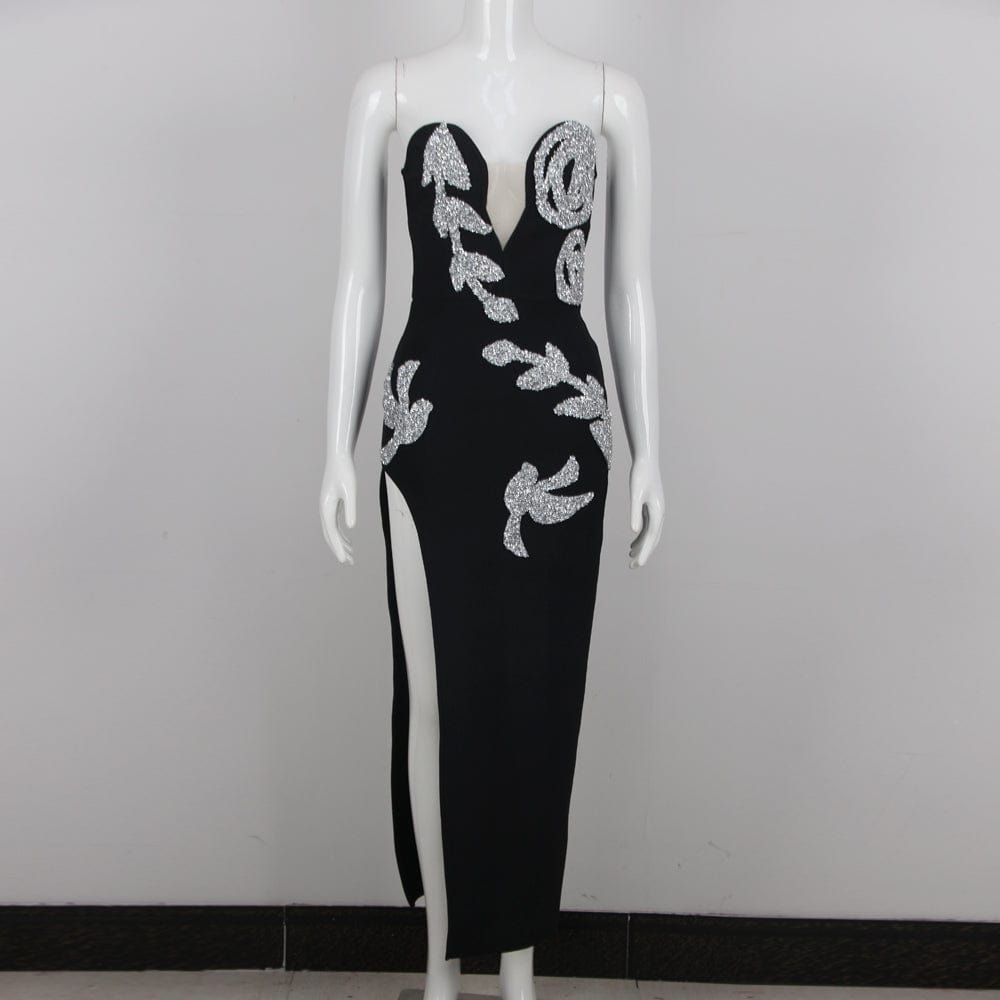 SB2315 Women Club Wear New Arrivals Crystal Rhinestones Pattern Decoration Sexy Women Dress Summer