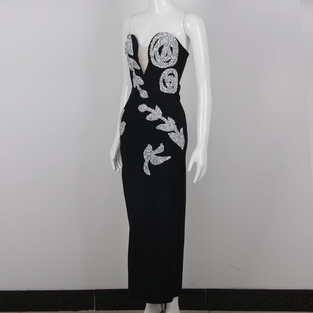 SB2315 Women Club Wear New Arrivals Crystal Rhinestones Pattern Decoration Sexy Women Dress Summer