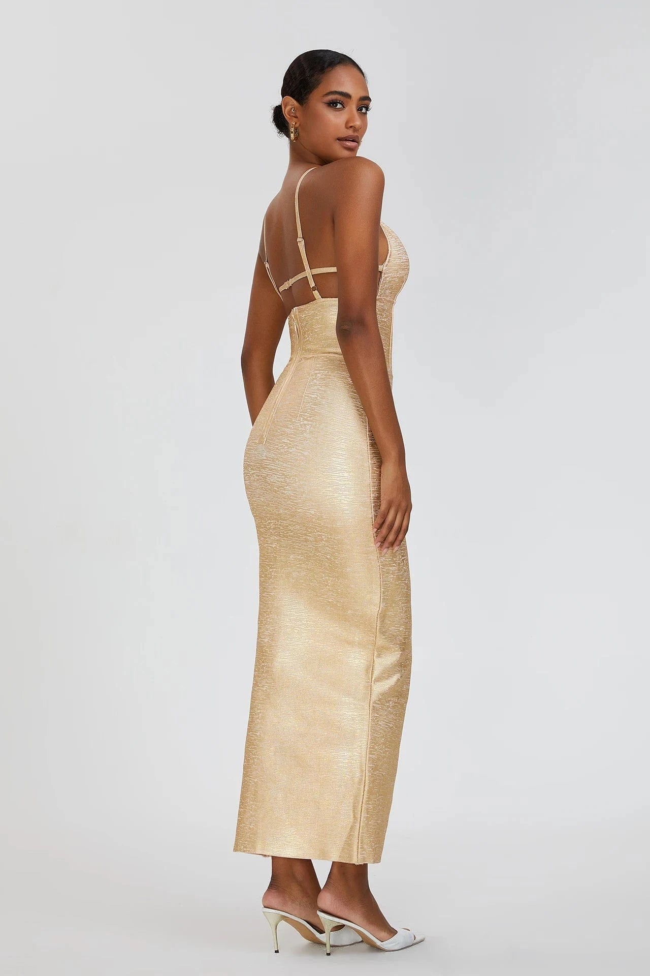 SB2616 Kimshein High Quality Summer Gold Stamping Dress Slim Sexy Backless Maxi Party Stylish Dresses