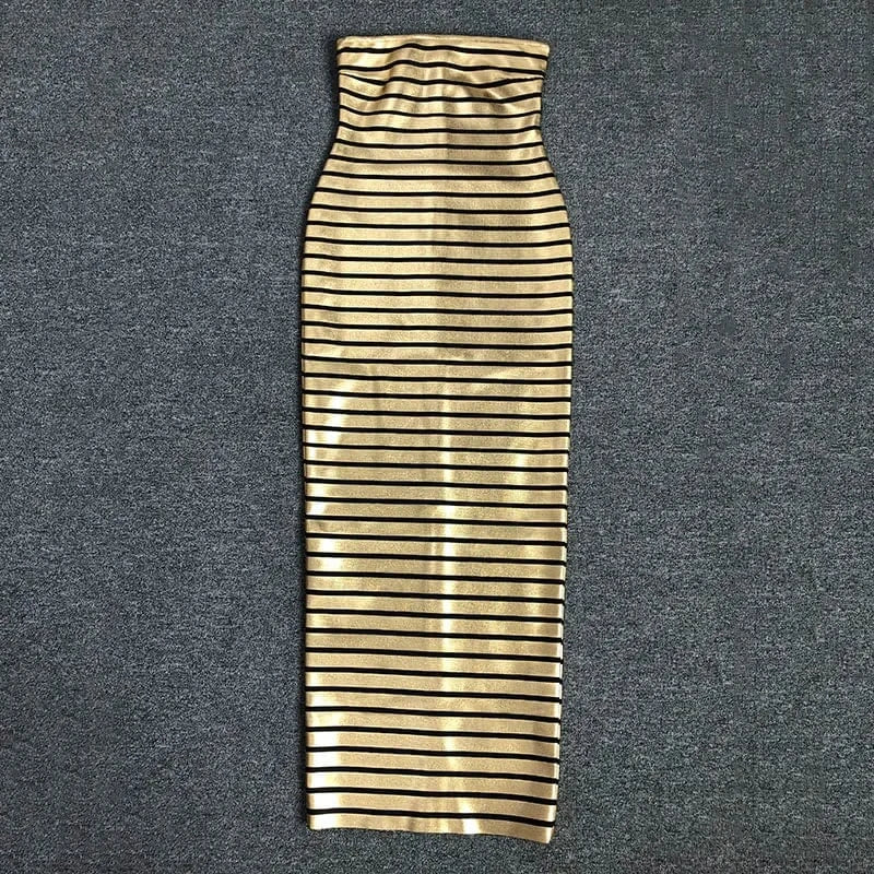 SB2617 Kimshein Summer Sexy Stripe Dresses Women Party Evening Elegant Off Shoulder Bodycon Maxi Dress