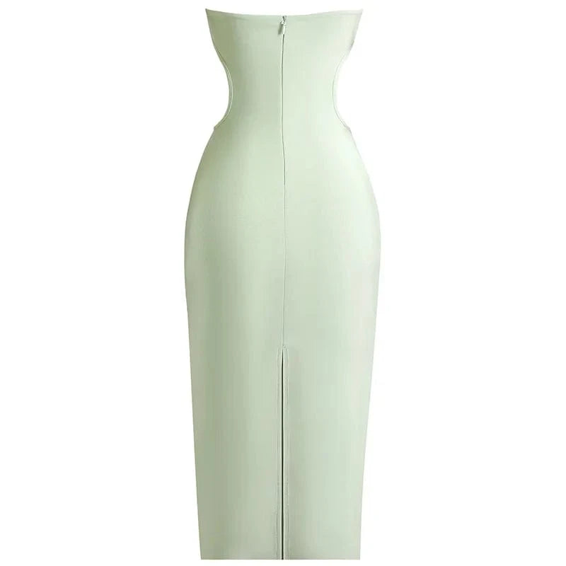 SB2636 Kimshein Fashion Women Clothing Celebrity Bandage Dress Store Sexy Solid Women Midi Dress
