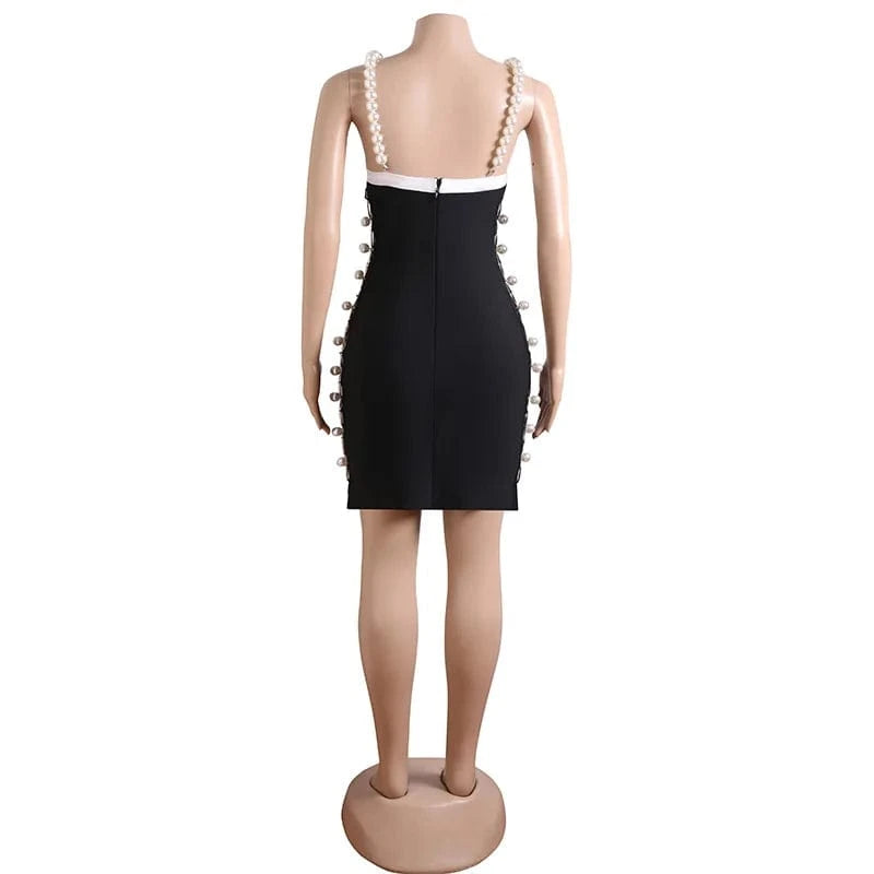 SB2674 New Arrivals Mini Dresses Sleeveless Unique Sexy Pearl Dress Elegant Sexy Dresses Women Night Club