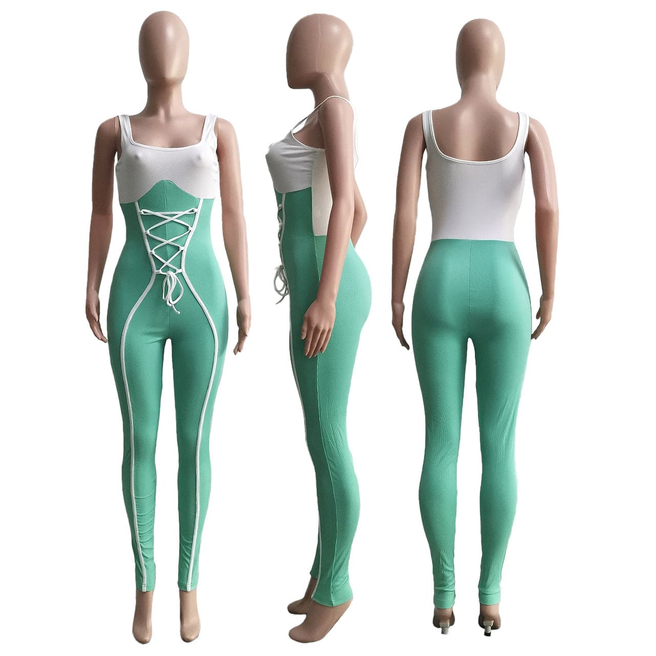 Sexy bandage jumpsuits 2022 sweater one piece jumpsuit woman clothing lace up lady jumpsuit