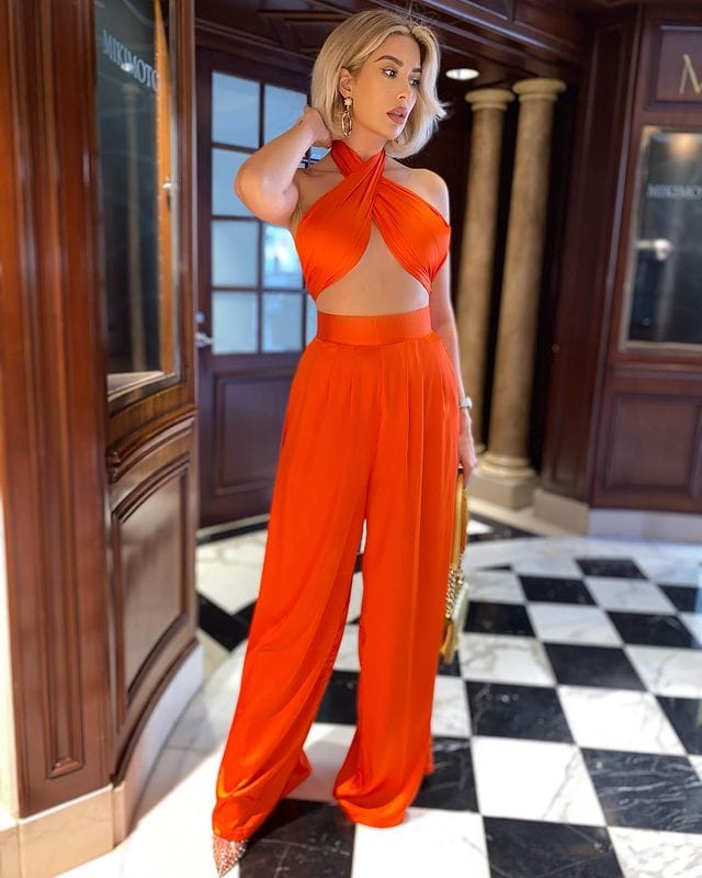 Sexy Fashion Celebrity Night Club Set Tops  & Pants Evening 2 Piece Party Set