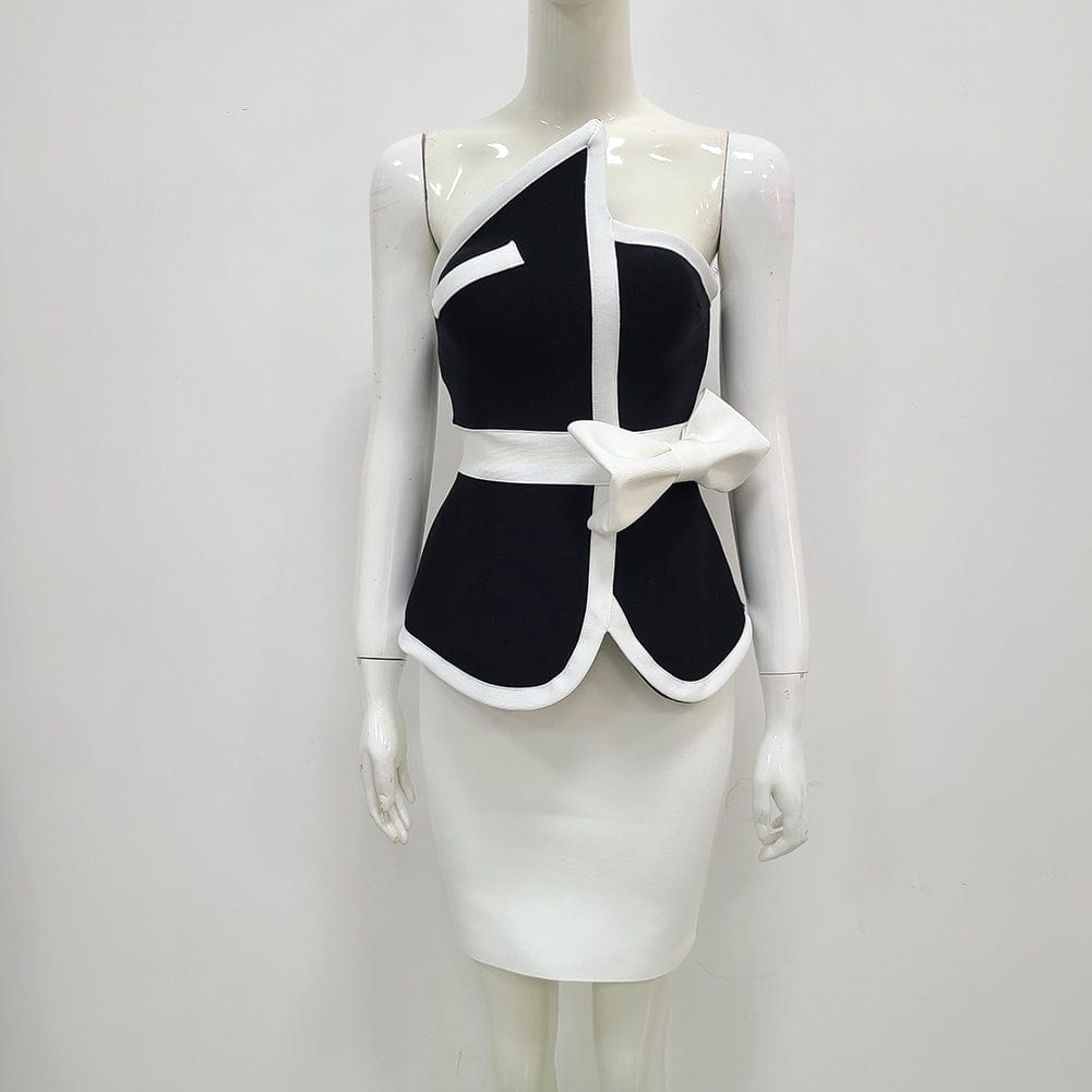 Sexy Fashion Celebrity Night Club Set Tops & Skirts Evening Party 2 Piece Set Women