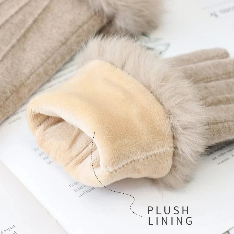 Sexy girls dancing accessories touch cashmere wool hand gloves winter