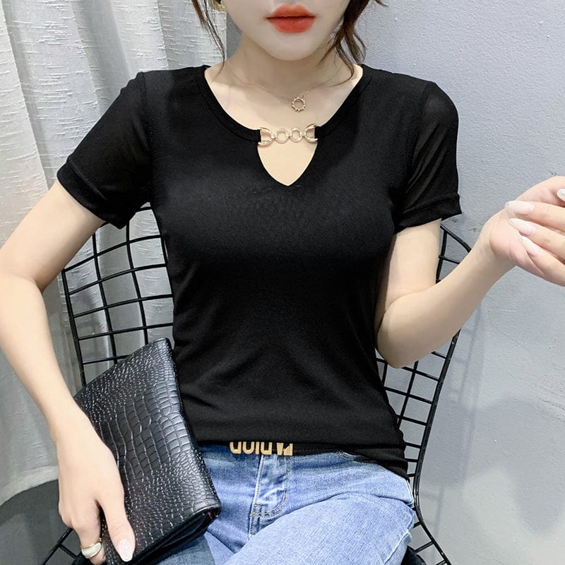 Sexy Mesh T-shirt Women Summer Print Leopard O-neck Hollow Out Transparent Back Slim Stretchy Tops Tees Short Sleeve T25605